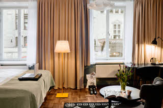 Säng i rum Spacious Sofa Bedroom